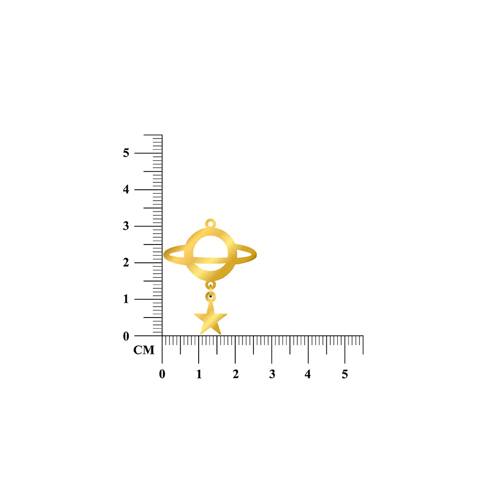 Planet With Star Pendant Necklace - Celestial-Inspired Jewelry for Women