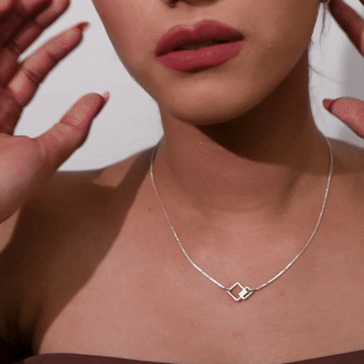 Sophisticated Squared Off Pendant Necklace