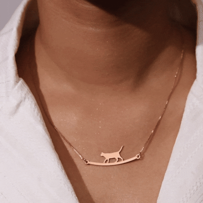 Strolling cat Necklace