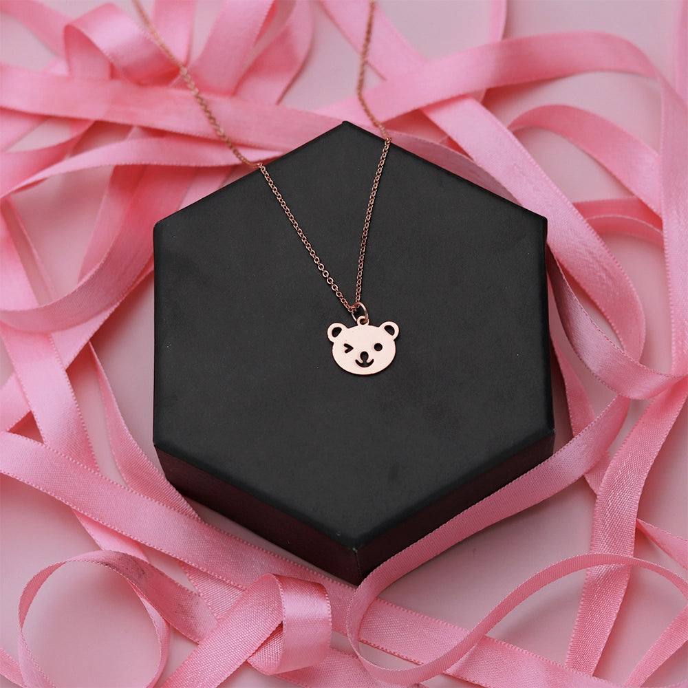 Teddy Bear Necklace with cute teddy bear pendant on a delicate chain