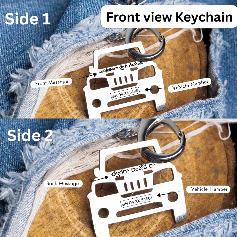 Premium SS304 Ashok Leyland Dost car keychain