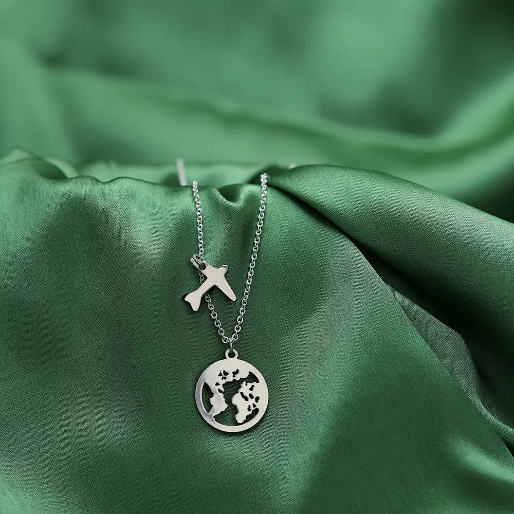 Around the world Pendant Necklace