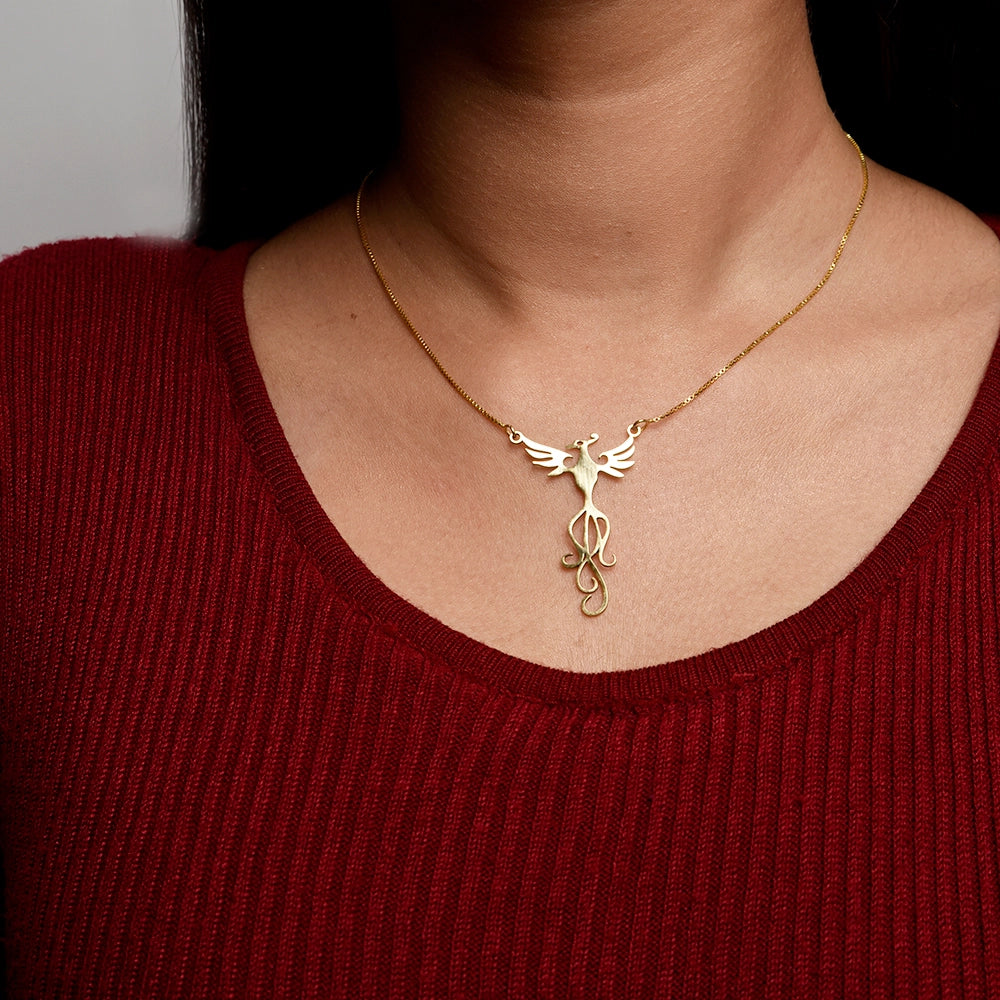 Phoenix Necklace - Symbol of Rebirth & Elegance | Premium Crystal Pendant Jewelry 