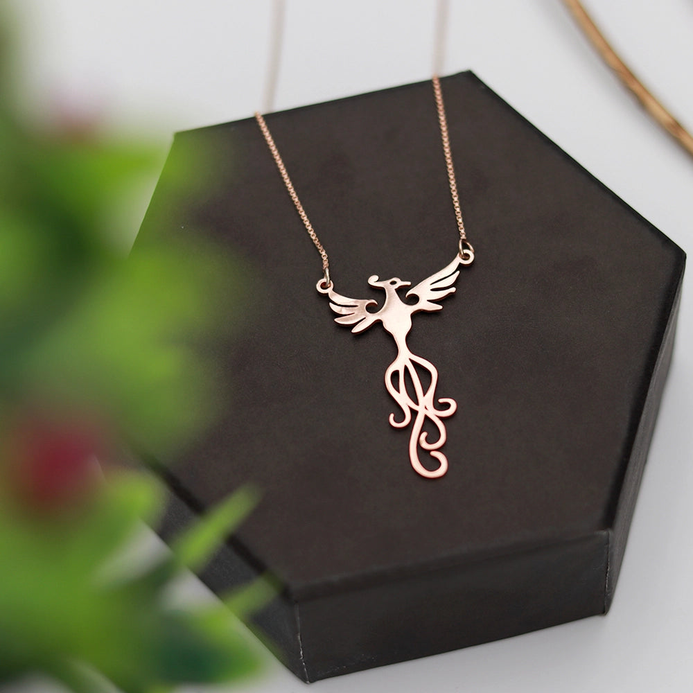 Phoenix Necklace - Symbol of Rebirth & Elegance | Premium Crystal Pendant Jewelry 