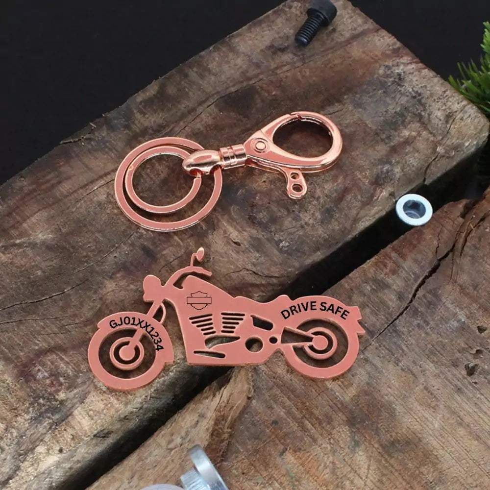 FXDL Low Rider premium biker keychain silver gold rose gold