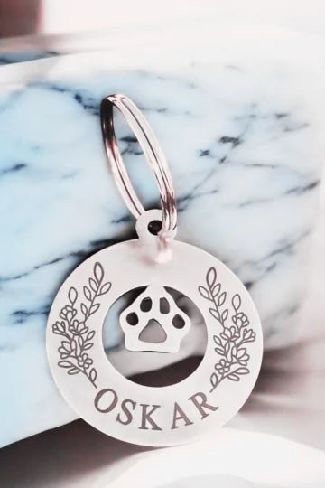 Paw Print Perfection Dog Collar Tag