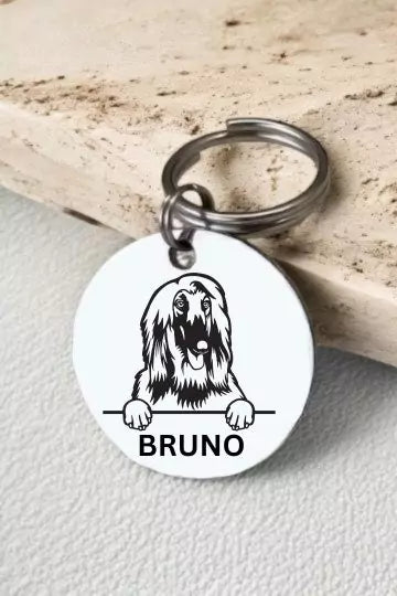 Afghan-hounds Dog Tag Collar Personalized