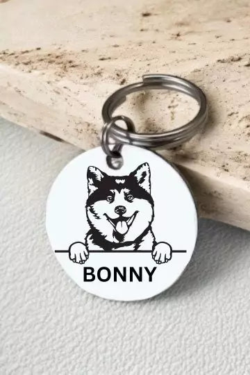 Akita-Inu Dog Tag Collar Personalized