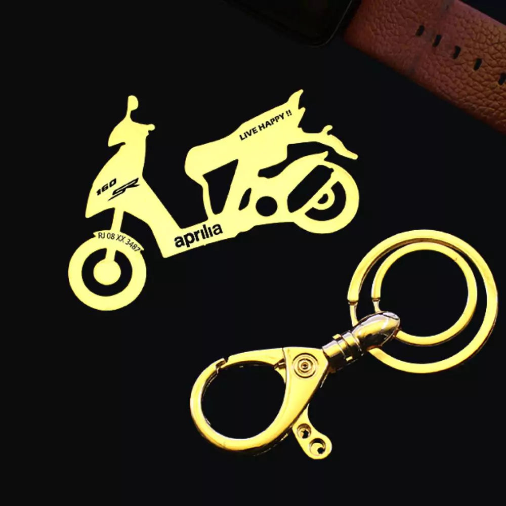 Premium Aprilia SR 160 key accessory with metal finish