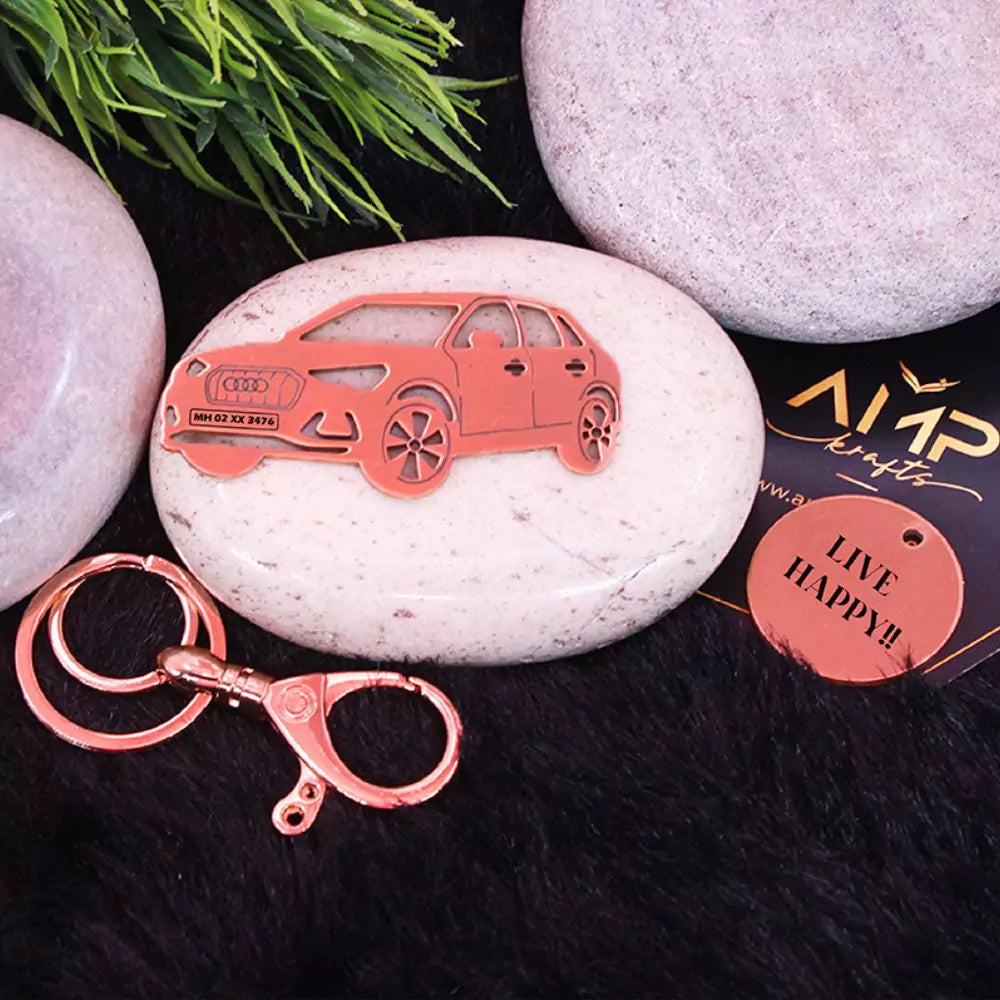 Audi Q3 metal keychain for everyday luxury drives