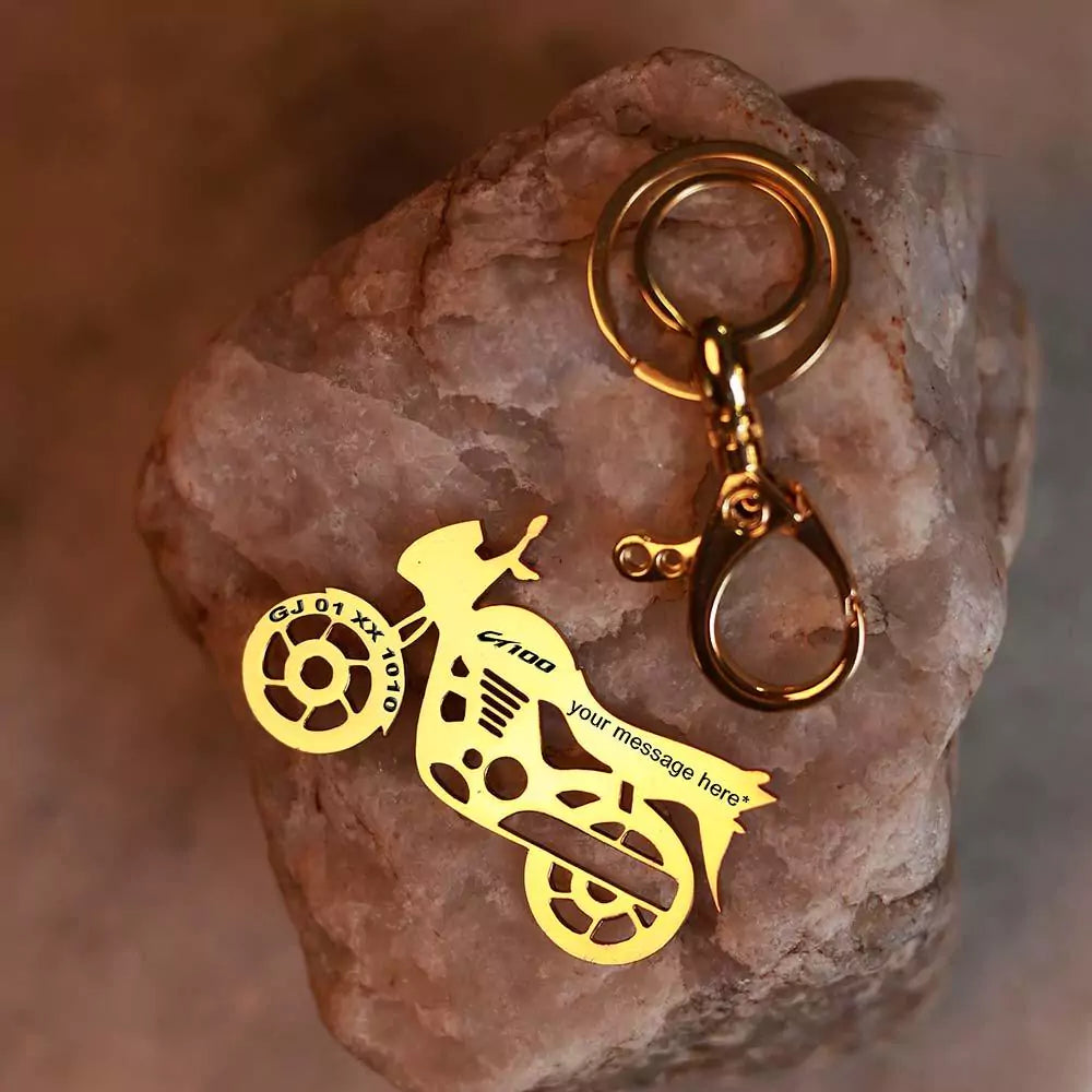 Bajaj CT 100 personalised keychain with name – perfect gift for bike lovers