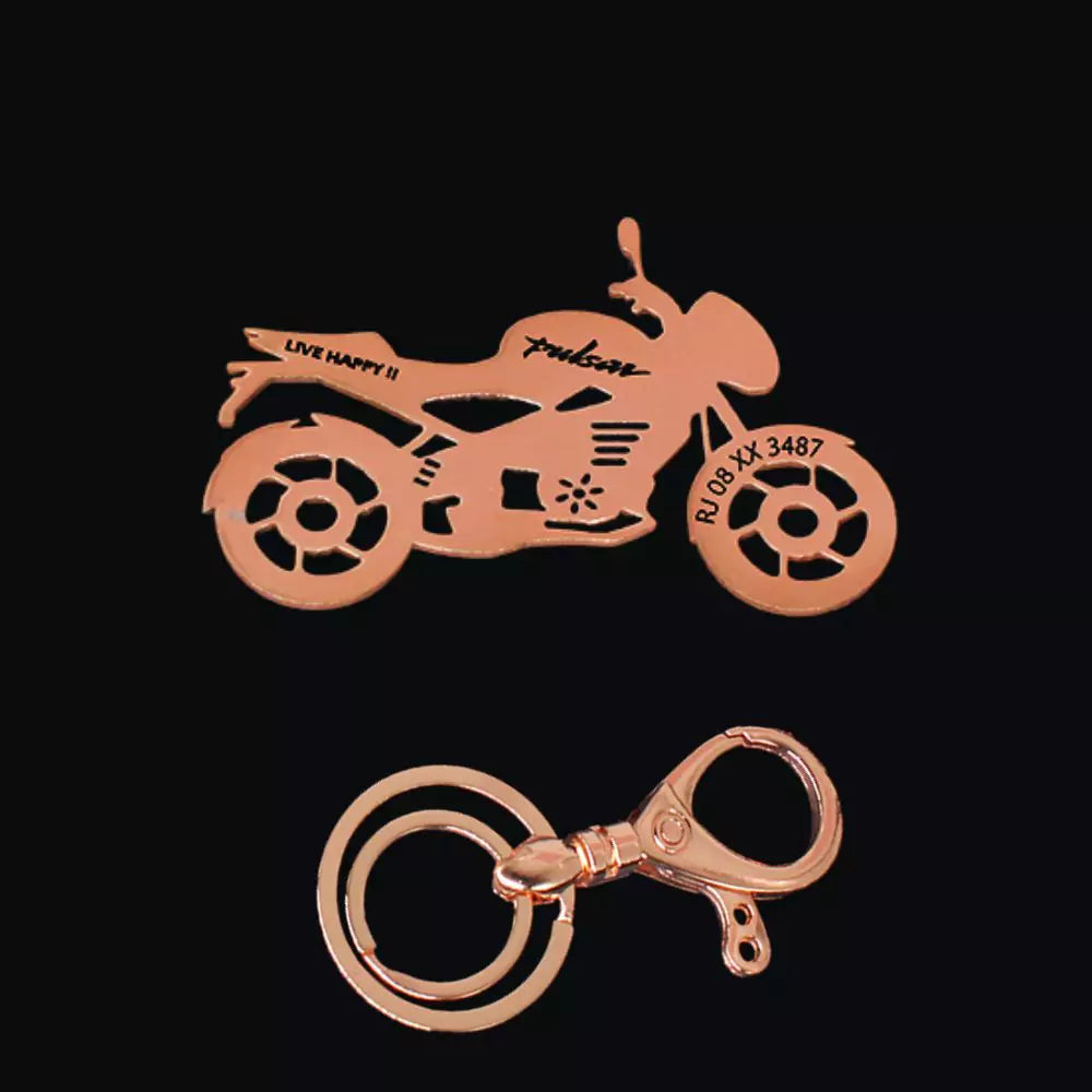 Engraved Bajaj Pulsar 160 keychain – meaningful symbol for partners