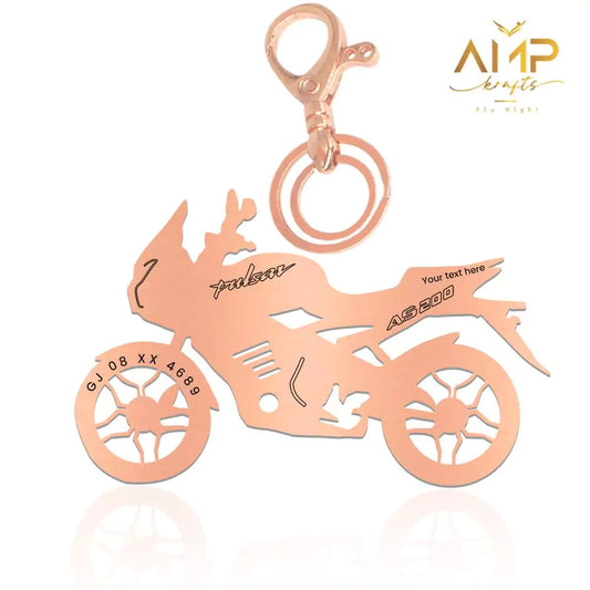 Personalized Bajaj Pulsar AS 200 keychain gift for boyfriend