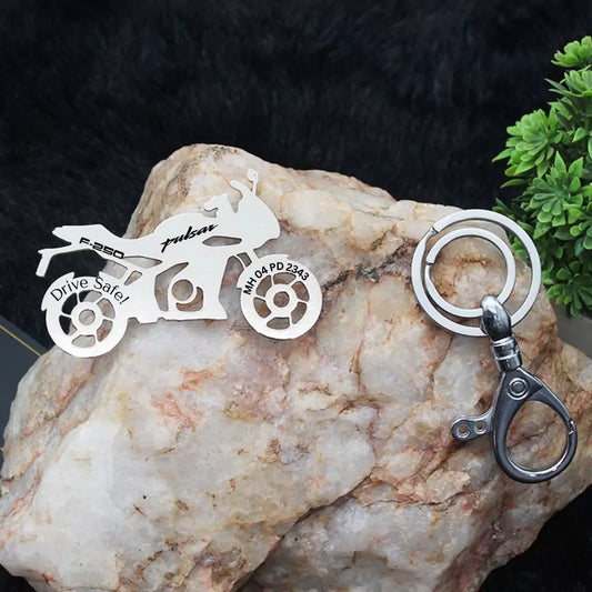 Bajaj Pulsar F 250 keychain – romantic gift for biker couples