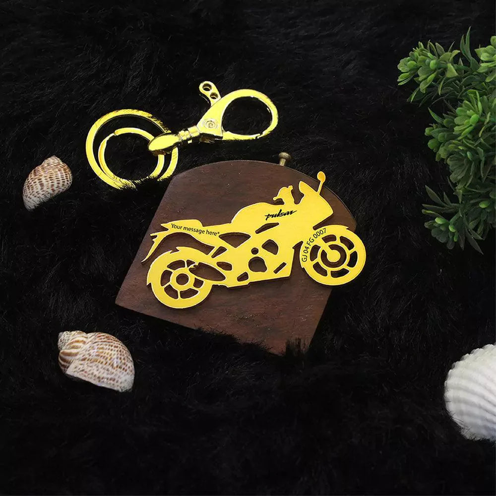 Couple motorcycle keychain – Bajaj Pulsar RS 200 rider gift