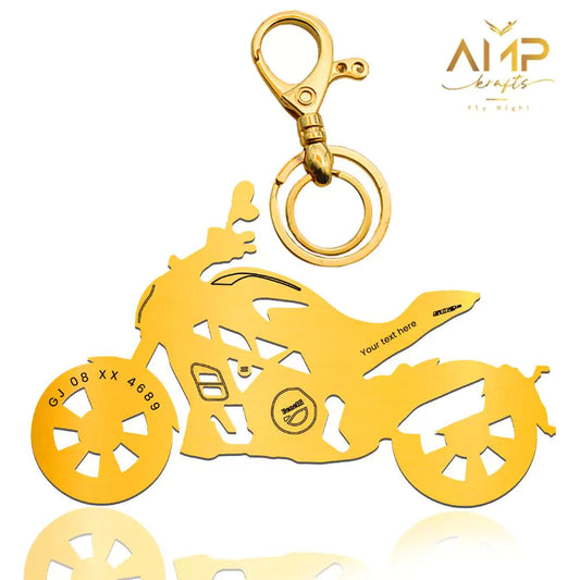 Personalized Benelli 502 CC keychain gift for boyfriend biker