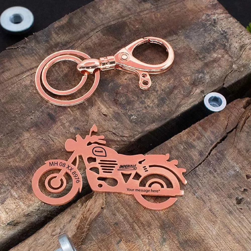 Benelli Imperiale 400 engraved name keychain – thoughtful gift for bikers