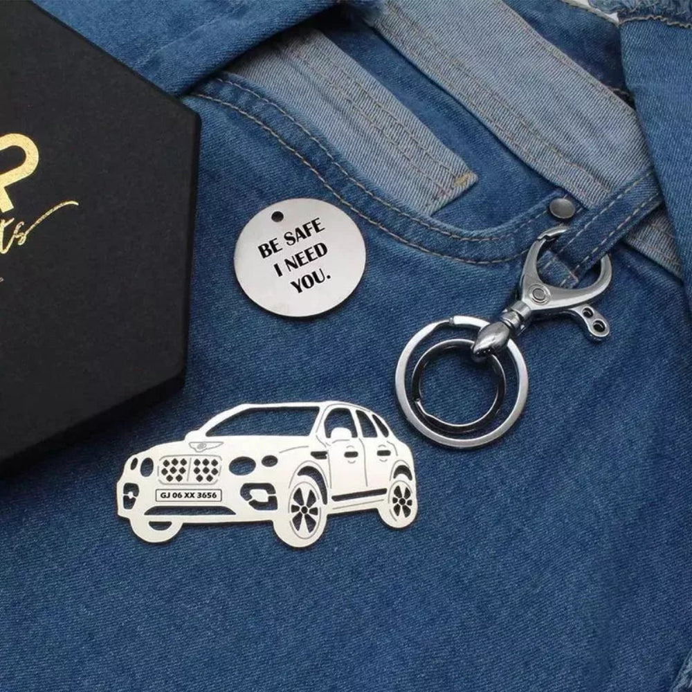 Bentley Bentayga personalized keychain, luxury accessory for iconic SUV