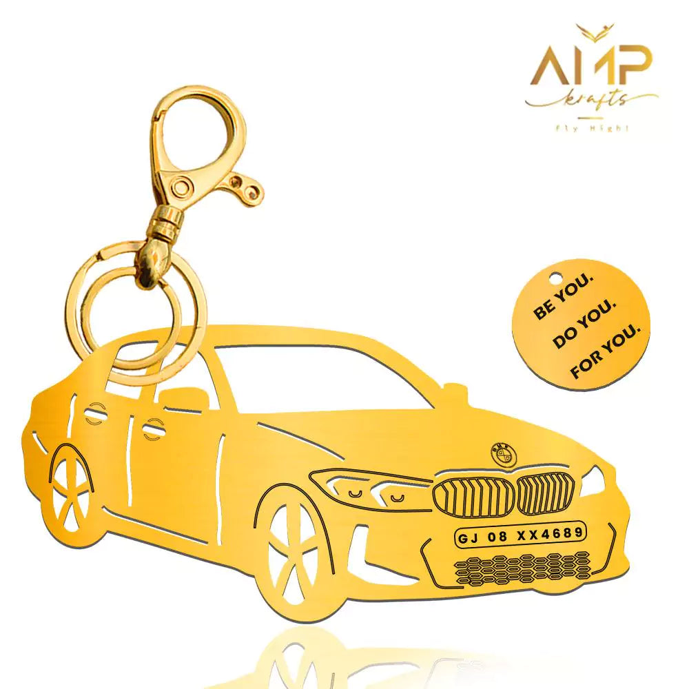 Stylish keychain inspired by BMW 3 Series design