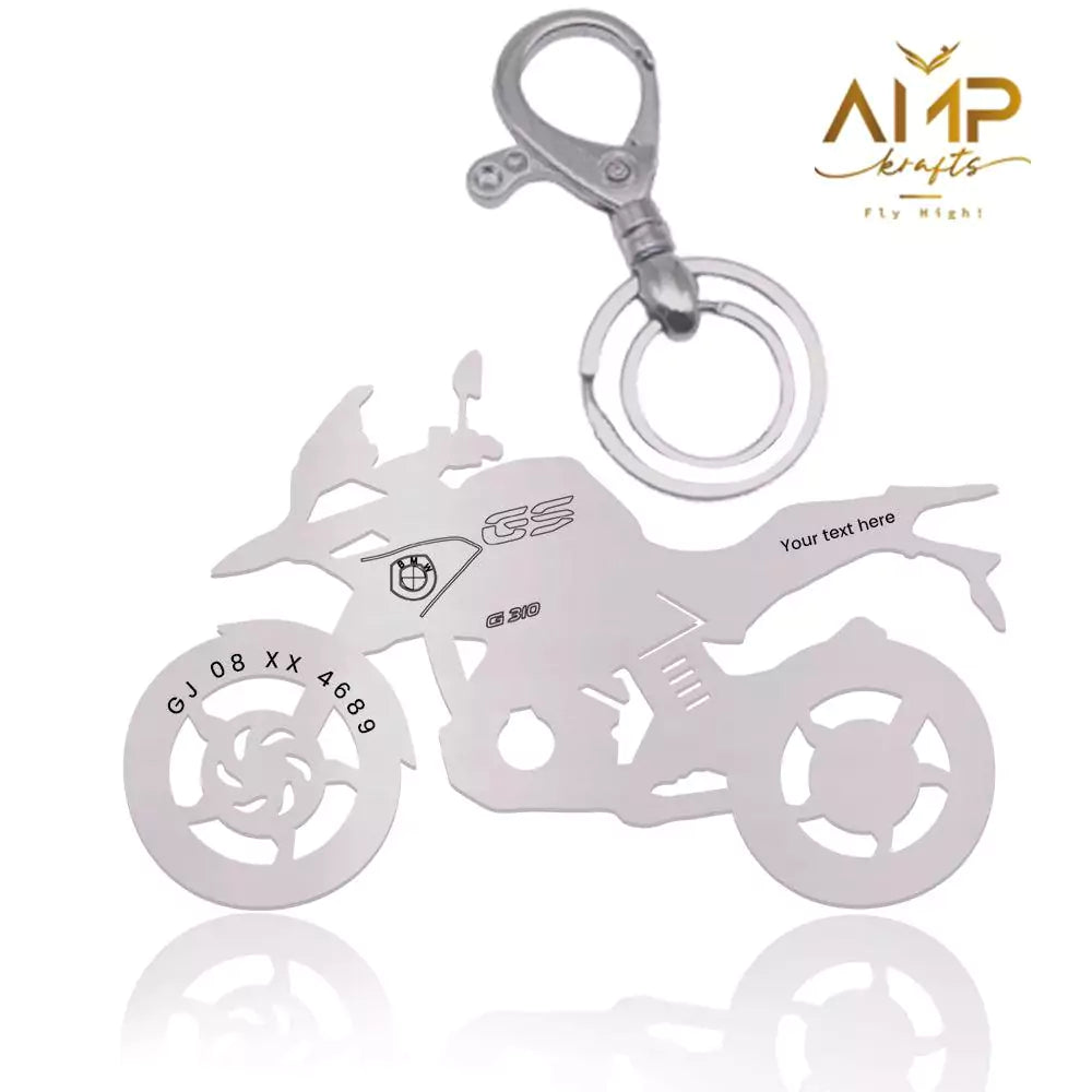 BMW G 310 GS personalized keychain gift for bike lovers