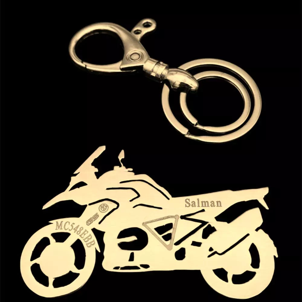 BMW GS1200 bike model keychain premium engraved motorcycle keyring