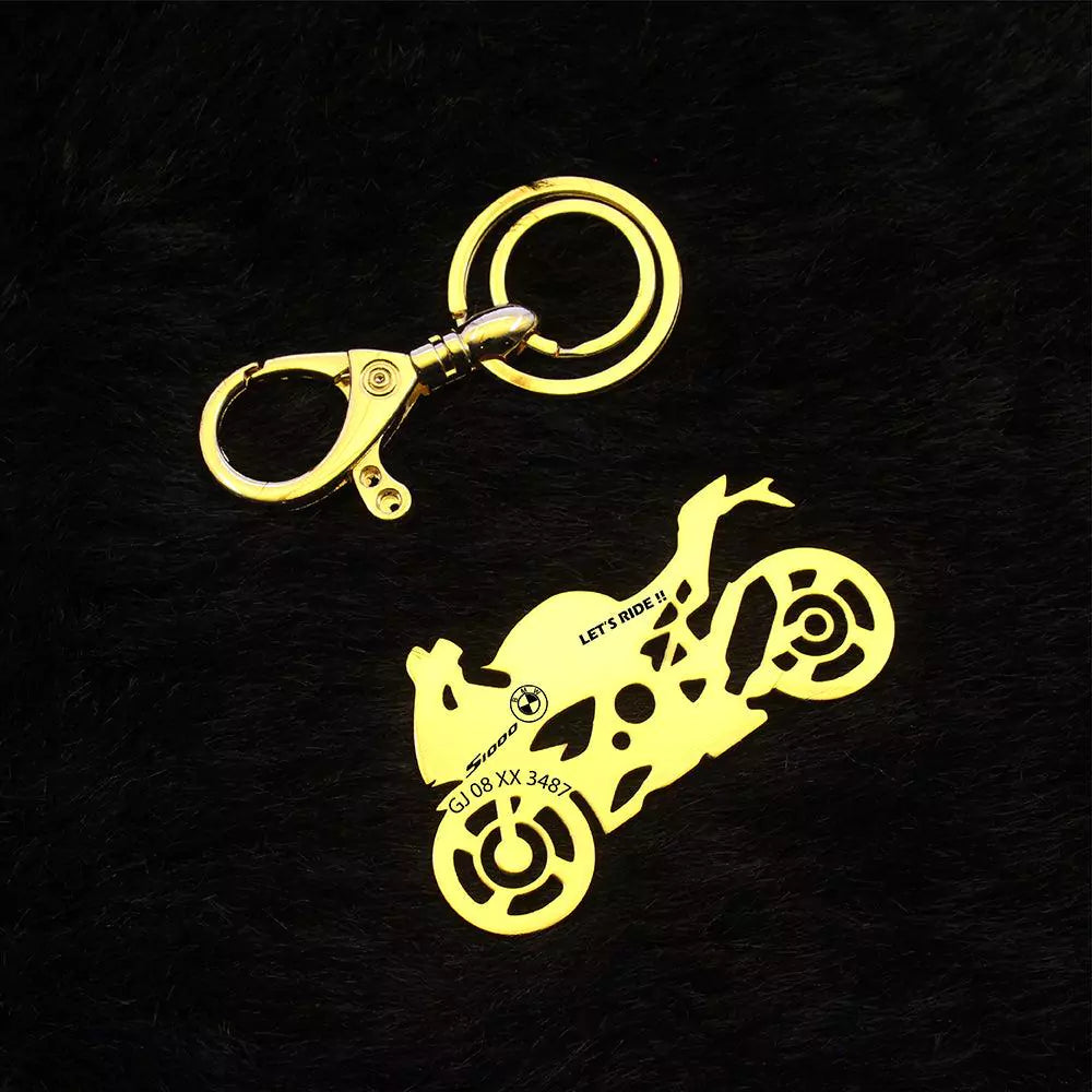 Personalised BMW S1000R bike keychain – ideal gift for him