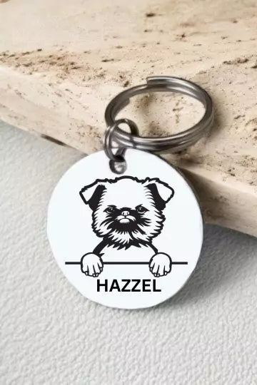 Brussels Griffons Dog Tag Collar Personalized
