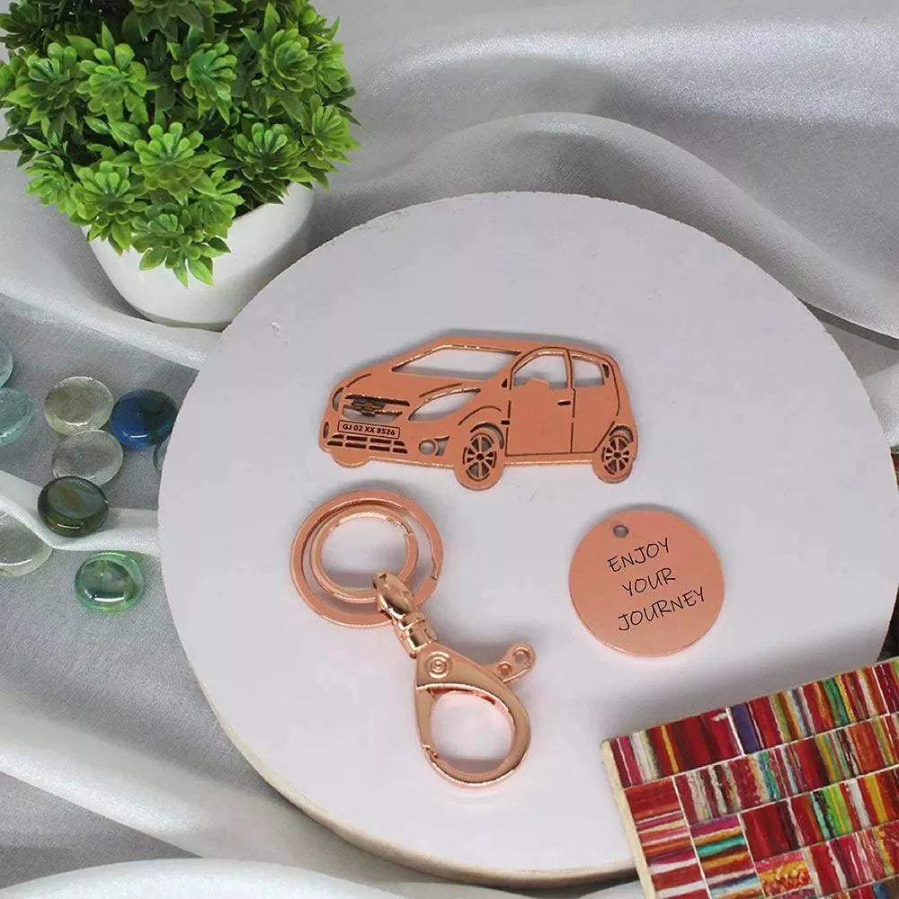 Personalized keychain for Chevrolet Beat hatchback drivers