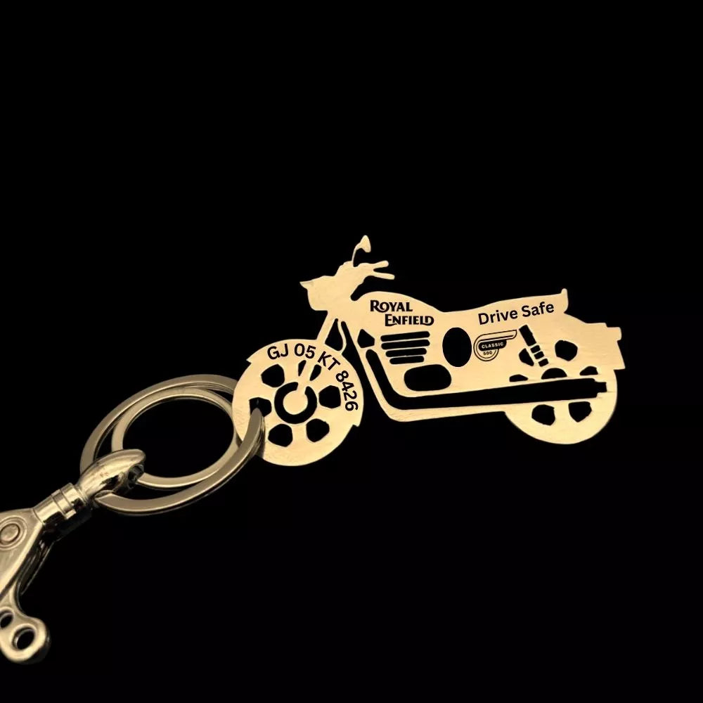 Premium Classic 500 metal keychain gift for bikers