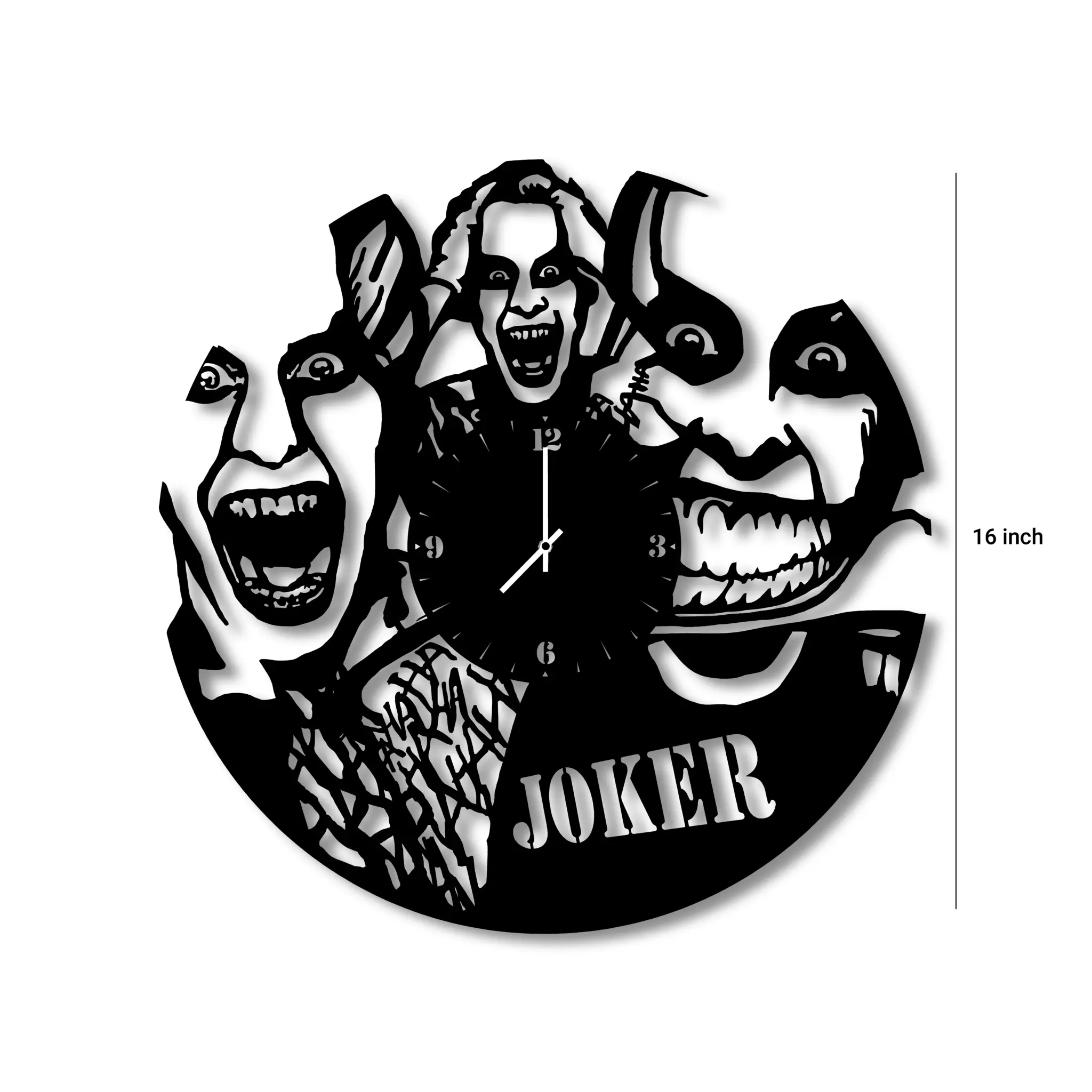 The Joker Wall Clock with Laser Cut Metal Record Wall Décor: DC Legends Original Living Room Comic Books Art: A Heartfelt Present for the Family