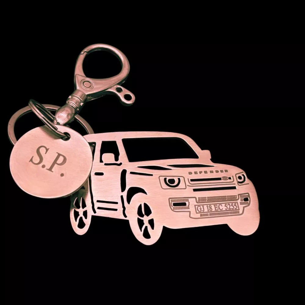 Land Rover Defender personalized keychain gift for car lovers