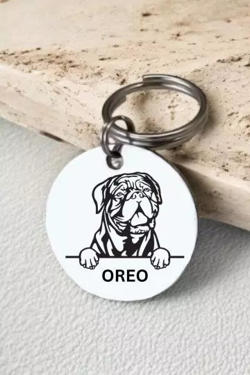 Dogues De Bordeaux Dog Collar Personalized