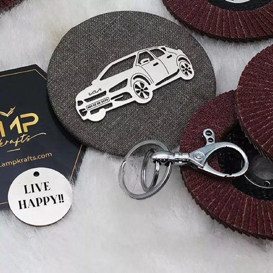 Kia EV6 personalized keychain, sleek accessory for electric car owners