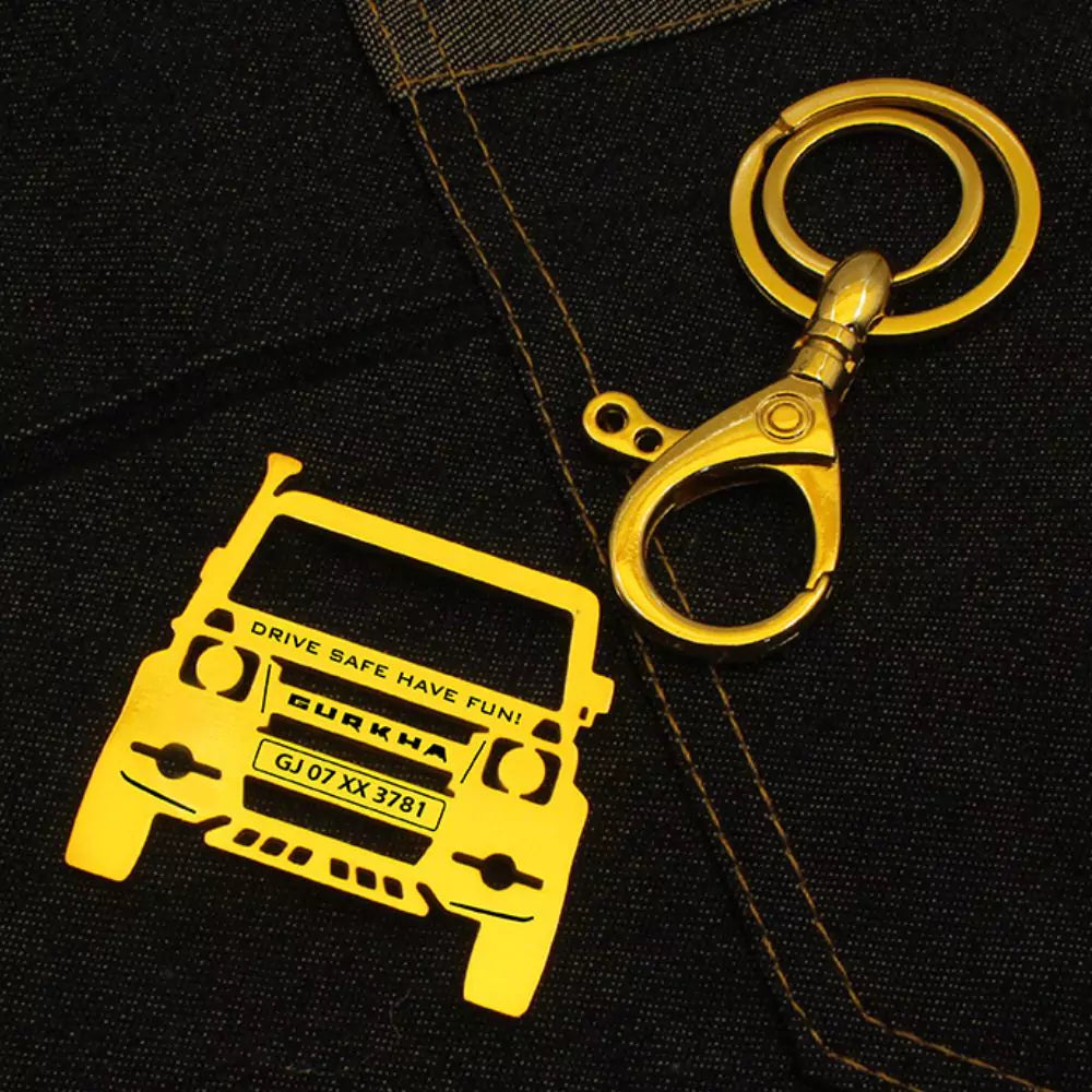 Premium metal keychain for Force Gurkha, adventure-ready gift