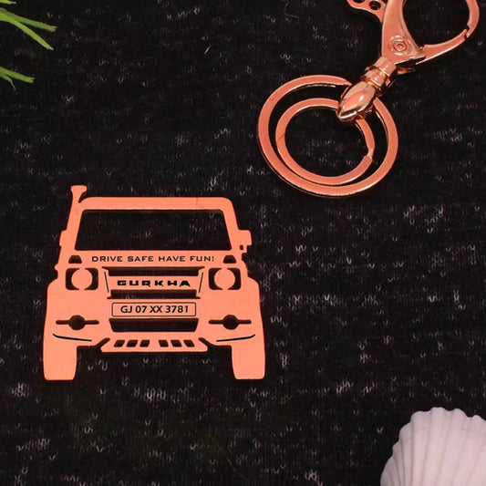 Personalized Force Gurkha 2022 keychain with custom name engraving