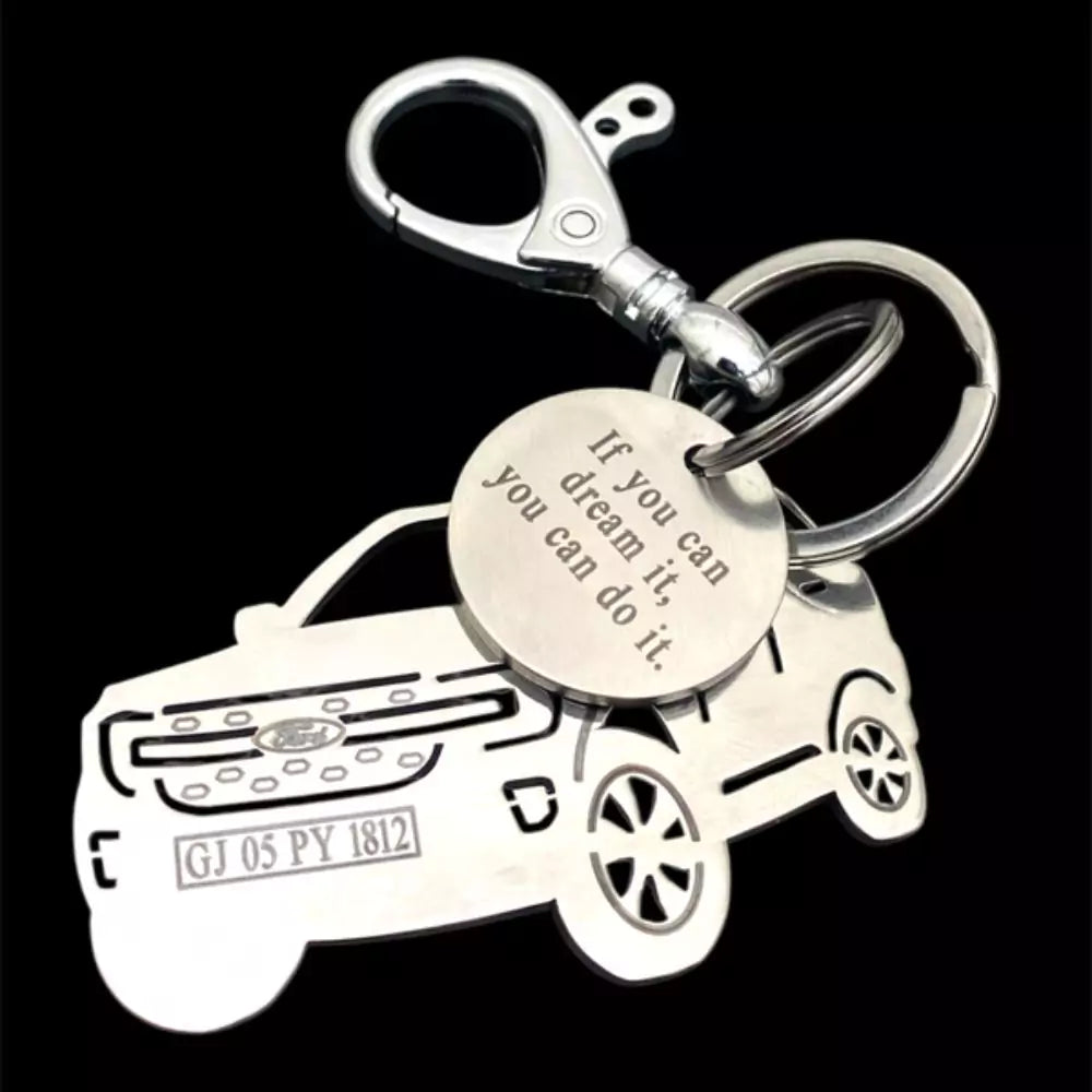 Ford Endeavour 2025 engraved metal keychain stainless steel brass