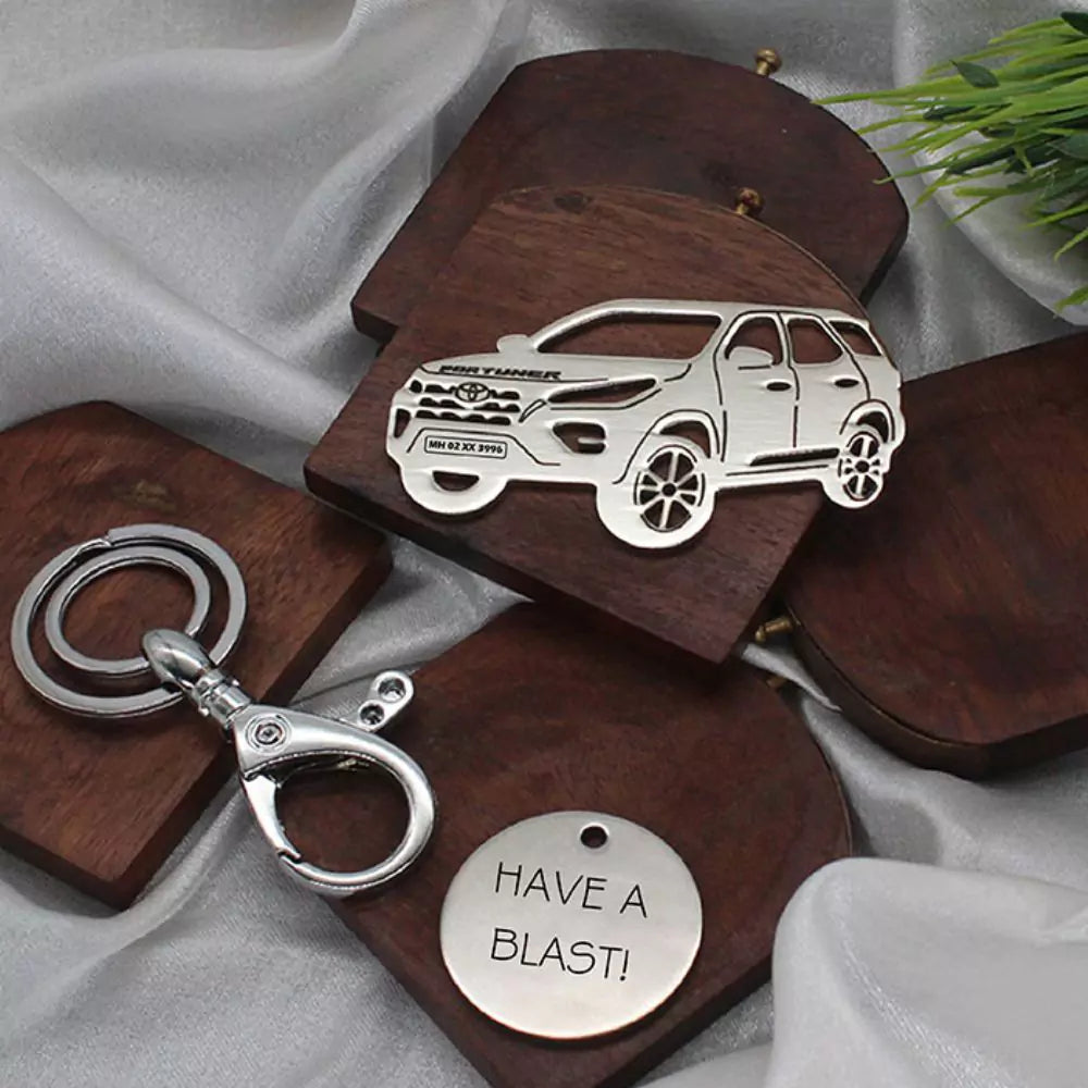 Luxury stainless steel 304 keychain customized with name