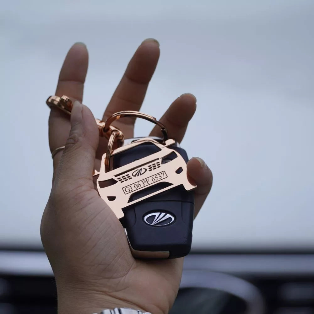 Luxury brass keychain gift for Toyota drivers
