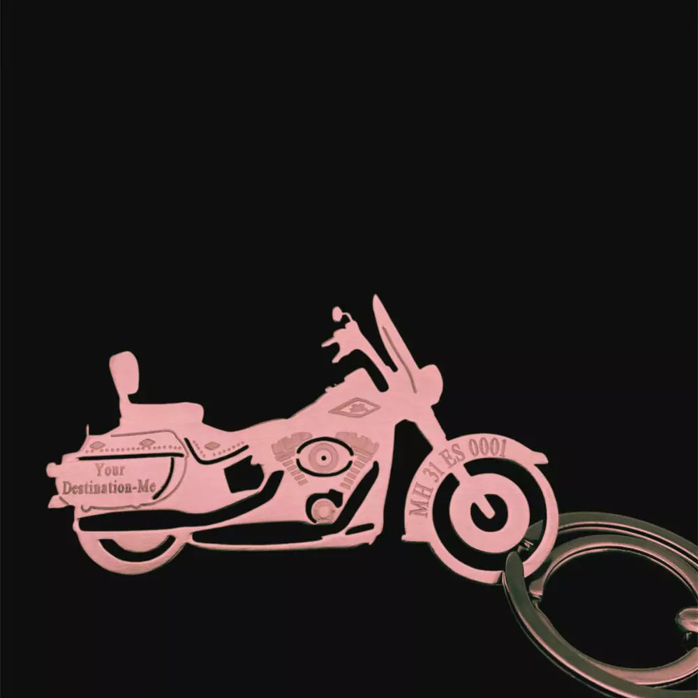 Heritage Softail cruiser silhouette keychain premium finish