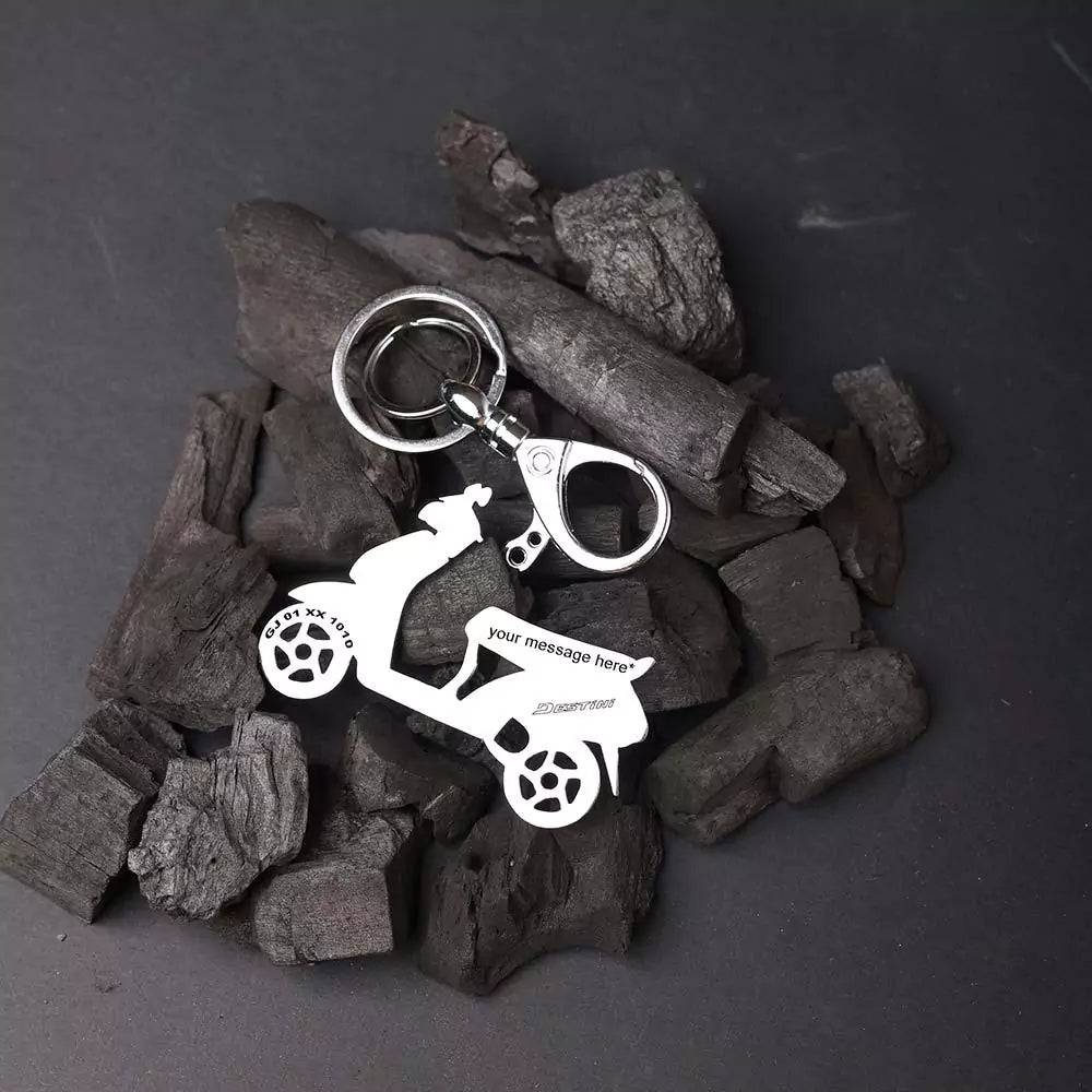 Hero Destini 125 metal keychain for everyday scooter keys