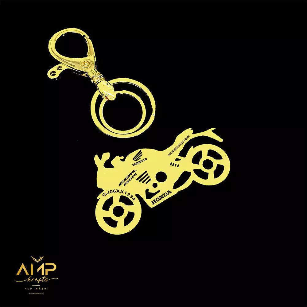 Honda CBR650R personalised keychain with name – premium gift for bike lovers
