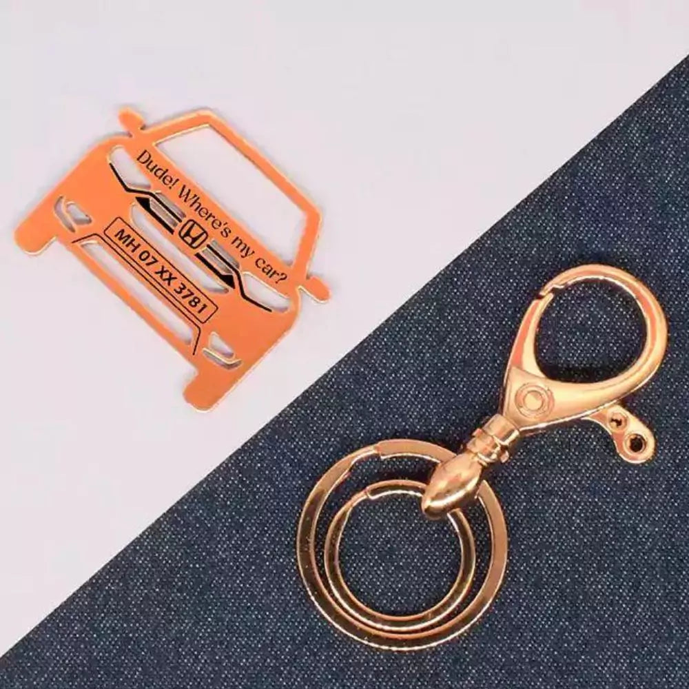 Honda CR-V metal key holder, solid weight with smooth edges