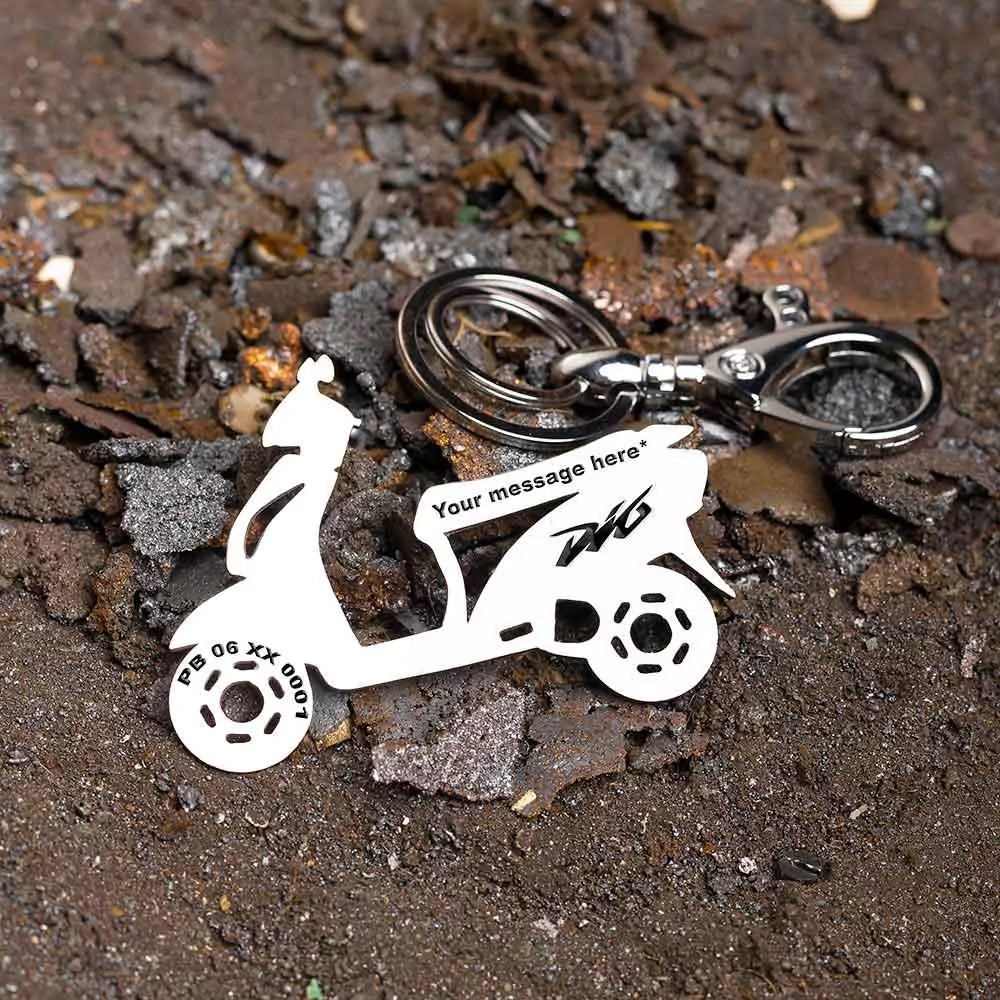 Personalized Honda DIO keychain for sporty scooter riders