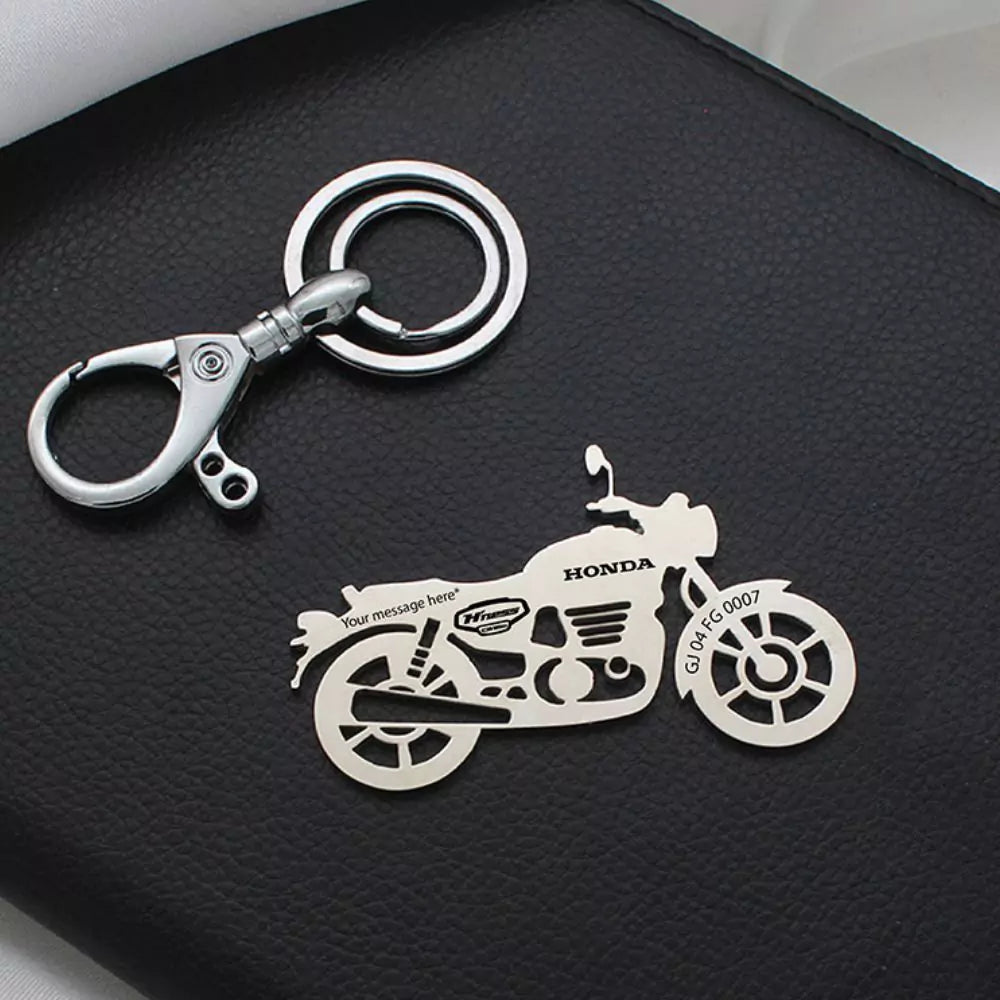 Personalized Honda H’ness CB350 keychain for classic bike lovers