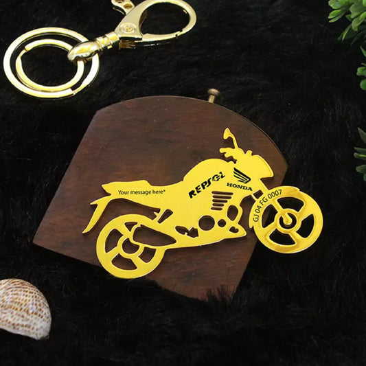 Personalized Honda Hornet Repsol edition keychain for race lovers
