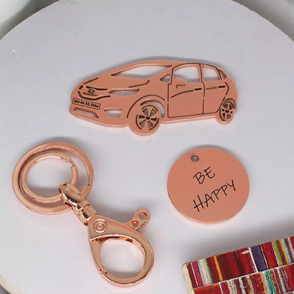 Honda Jazz 2015 metal key holder, smooth finish for everyday handling