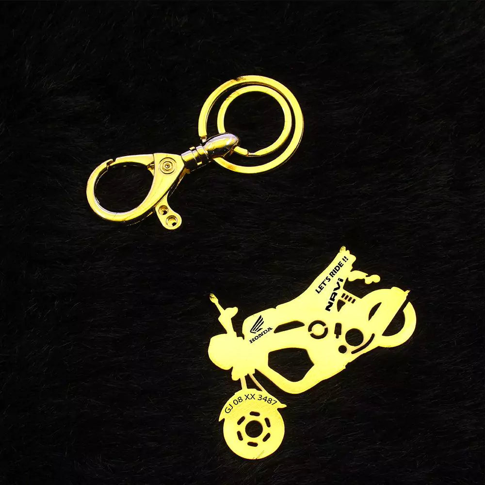 Custom engraved Navi scooter keychain for young riders