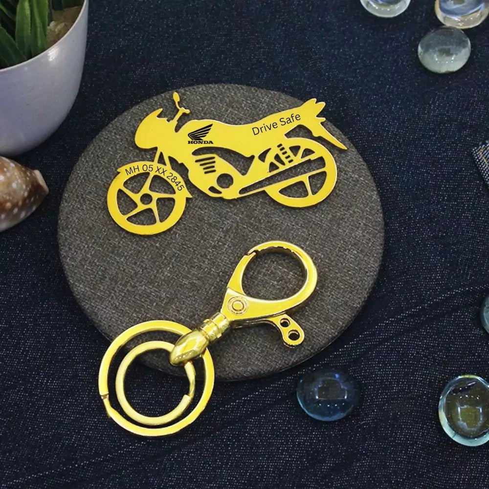 Thoughtful gift keychain for Honda Shine SP owners