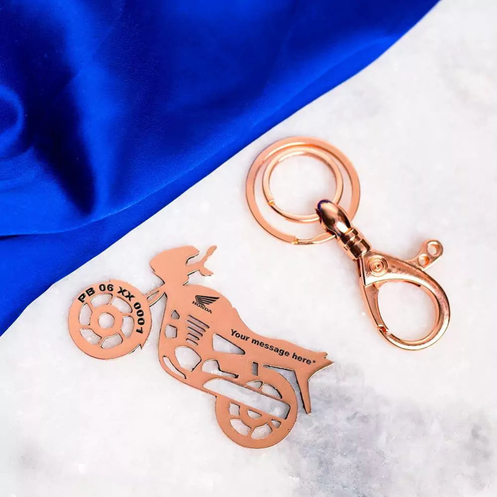 Honda Unicorn personalised keychain with name – a meaningful gift for bike lovers