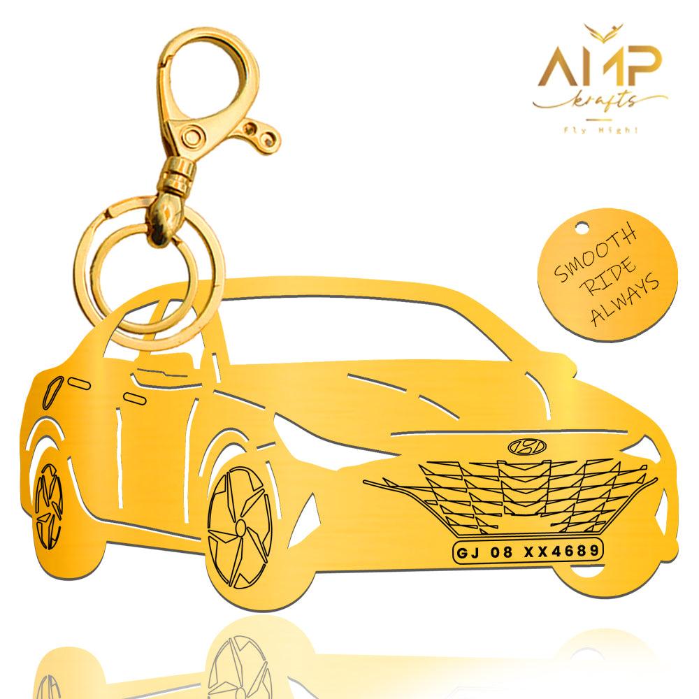 Personalised Hyundai Elantra USA Car Keychain – Amp krafts  Sideview keychains